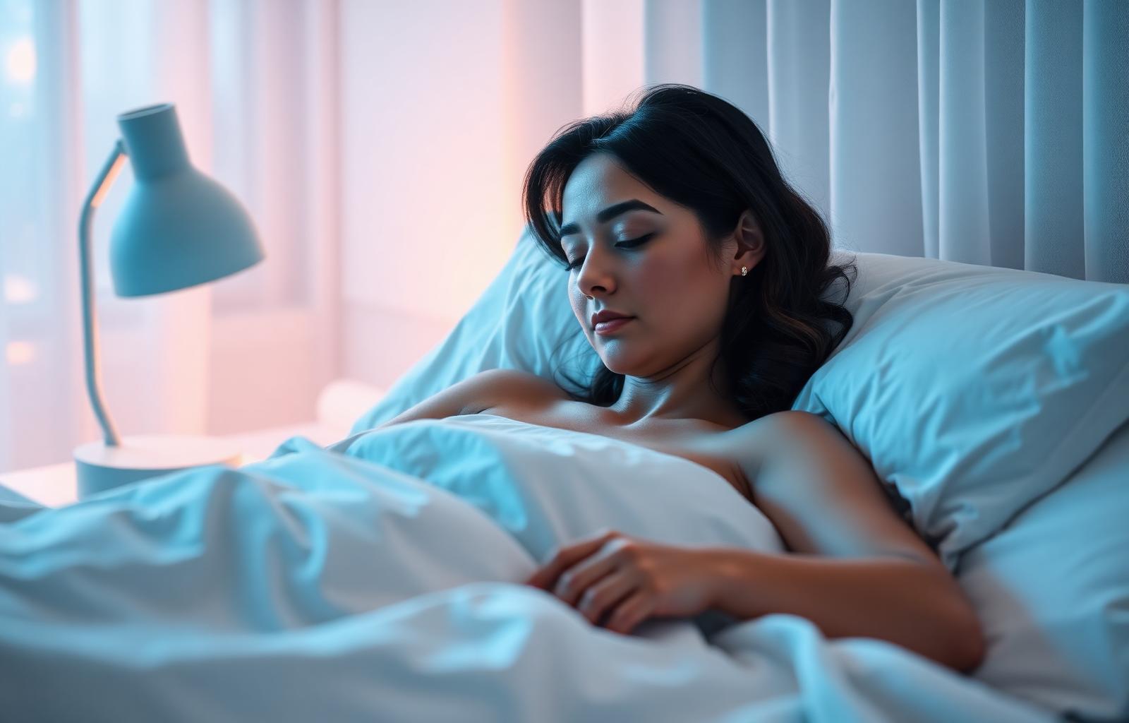 Peaceful sleep captured in a modern research setting